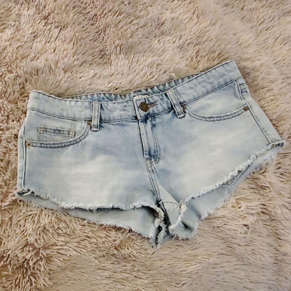 BDG Light Wash Denim Cutoff Shorts
